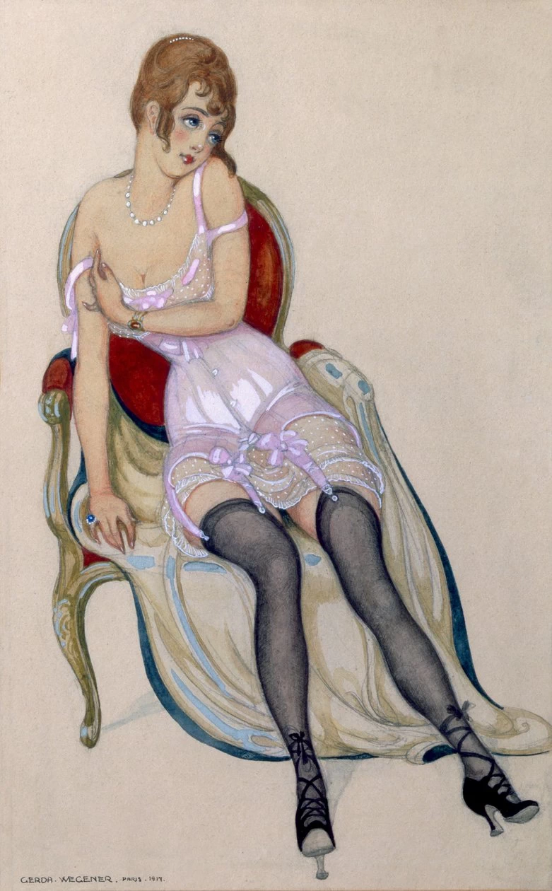 Signora in biancheria intima
